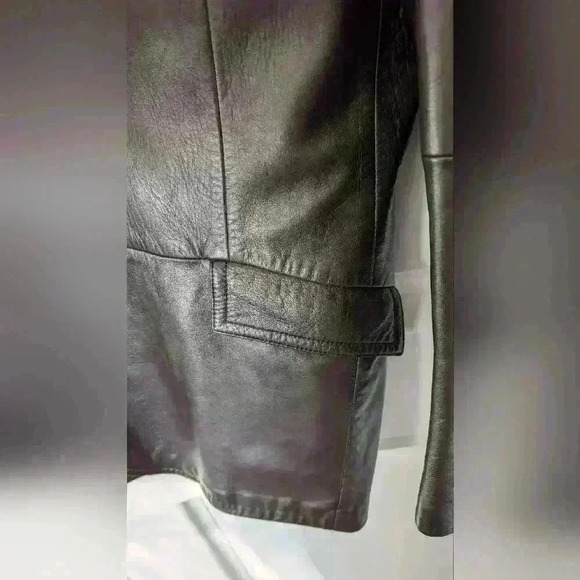 Giorgio Armani Men's Lamb Skin Leather Blazer Jacket Made In Italy Size 56 - Picture 5 of 10